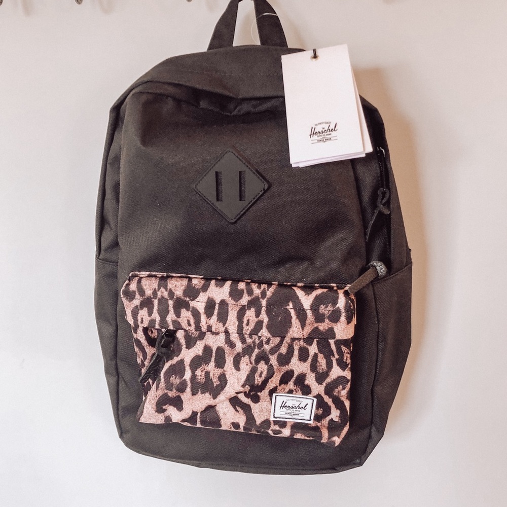 Herschel Leopard/Black Backpack ✨ NWT ✨